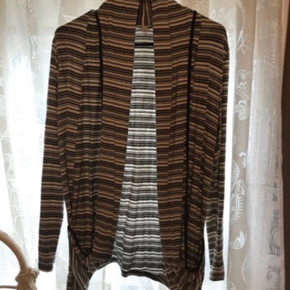 41 Hawthorn Striped Draped Pocket Cardigan
